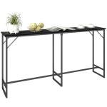 Industrial 70" Counter Height Bar Table with Charging Station