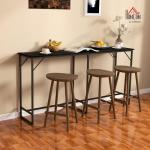 Industrial 70" Counter Height Bar Table with Charging Station