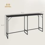 Industrial 70" Counter Height Bar Table with Charging Station