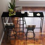 Industrial 70" Counter Height Bar Table with Charging Station