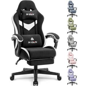 Ergonomic Gaming Chair with Reclining Backrest