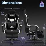Ergonomic Gaming Chair with Reclining Backrest