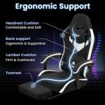 Ergonomic Gaming Chair with Reclining Backrest