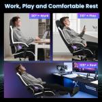 Ergonomic Gaming Chair with Reclining Backrest