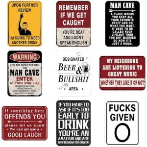 Funny Man Cave Party Decorations - 9 PCS Set