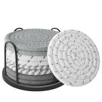 Lazebox Absorbent Coasters Set with Holder
