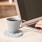 Lazebox Absorbent Coasters Set with Holder