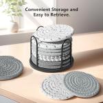 Lazebox Absorbent Coasters Set with Holder