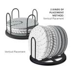 Lazebox Absorbent Coasters Set with Holder