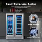 Dual Zone Wine & Beverage Fridge - 24 Inch