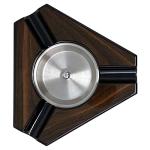 Triangular Maple Cigar Ashtray with Black Accents