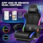 GTPLAYER RGB Gaming Chair with LED Lights and Footrest