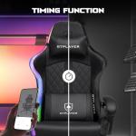 GTPLAYER RGB Gaming Chair with LED Lights and Footrest