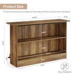 63-Inch Modern Bar Table with Footrest and Storage