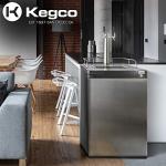 Kegco Stainless Steel Keg Dispenser with 2 Faucets