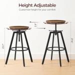 Adjustable Swivel Bar Stools Set of 2