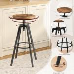 Adjustable Swivel Bar Stools Set of 2
