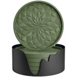 Silicone Coasters with Holder - 6 Pack Olive Green
