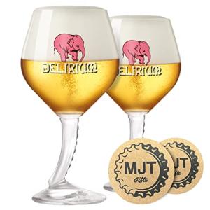 Elephant Trunk Beer Glasses with Coasters (2pk)