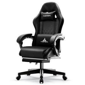 Ergonomic Gaming Chair with Massage and Footrest