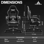 Ergonomic Gaming Chair with Massage and Footrest