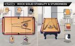 RACK Taurus 8-Foot Pool Table for Fun Gameplay