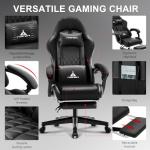 Ergonomic Gaming Chair with Massage and Footrest