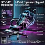 Ergonomic Gaming Chair with Massage and Footrest