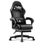 Ergonomic Gaming Chair with Massage and Footrest