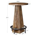 Tribesigns Rustic Round Pub Table, 37.4" High