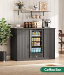 Lamtor 53" Coffee Bar Cabinet with Fridge Space