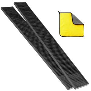 2 Pack 24" Non-Slip Bar Mats with Towel