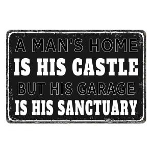 Funny Vintage Garage Sign for Man Cave Decor