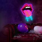 Neon Tongue LED Sign for Man Cave Decor
