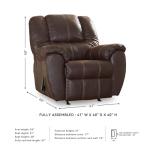Ashley McGann Brown Faux Leather Recliner