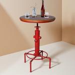Adjustable Red Pub Bar Table for Man Cave