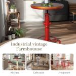 Adjustable Red Pub Bar Table for Man Cave