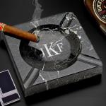 Personalized Black Marble Cigar Ashtray for All Use