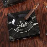 Personalized Black Marble Cigar Ashtray for All Use