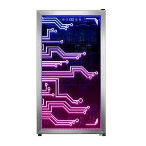 LED Light Up Beverage Refrigerator for Gamers
