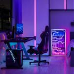 LED Light Up Beverage Refrigerator for Gamers