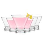 JoyJolt Afina Set of 6 Stemless Martini Glasses