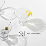 JoyJolt Afina Set of 6 Stemless Martini Glasses