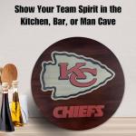 Kansas City Chiefs 18” Wooden Lazy Susan