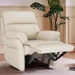 Beige Leather Recliner Chair for Comfort and Style