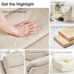 Beige Leather Recliner Chair for Comfort and Style