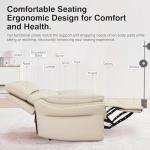 Beige Leather Recliner Chair for Comfort and Style