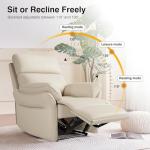 Beige Leather Recliner Chair for Comfort and Style