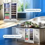 24 Inch Dual Zone Wine and Beverage Cooler