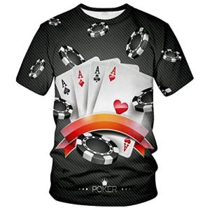 3D Poker Chips and Cards Men's T-Shirt